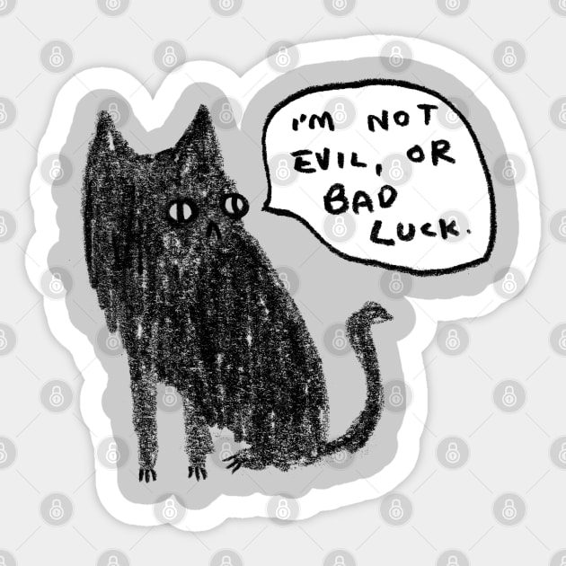 Black Cats Aren't Evil Sticker by Sophie Corrigan